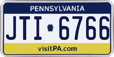 PA license plate JTI6766