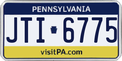 PA license plate JTI6775