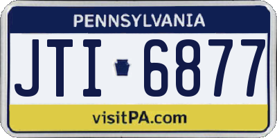 PA license plate JTI6877