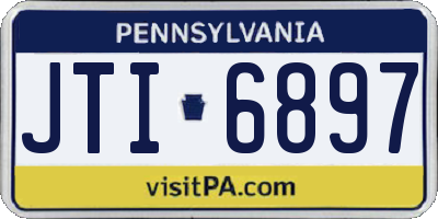 PA license plate JTI6897