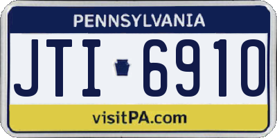 PA license plate JTI6910
