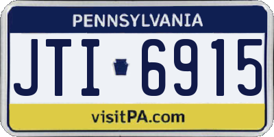 PA license plate JTI6915