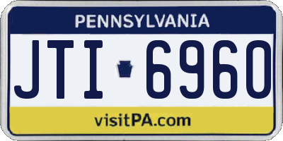 PA license plate JTI6960