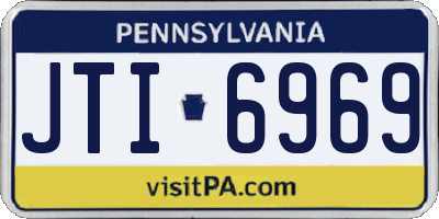 PA license plate JTI6969