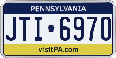 PA license plate JTI6970