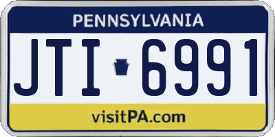 PA license plate JTI6991