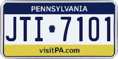 PA license plate JTI7101