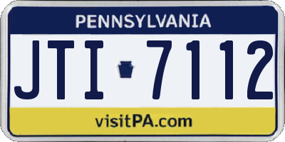 PA license plate JTI7112