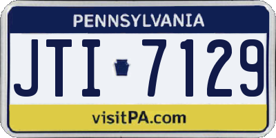 PA license plate JTI7129
