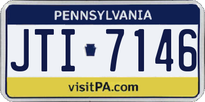 PA license plate JTI7146