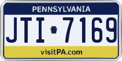 PA license plate JTI7169