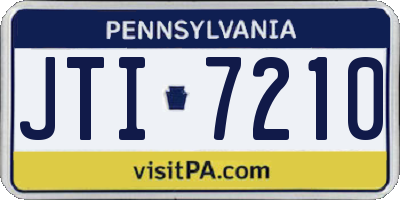 PA license plate JTI7210