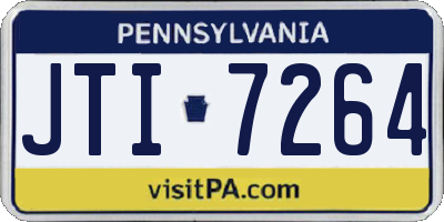 PA license plate JTI7264