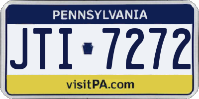 PA license plate JTI7272