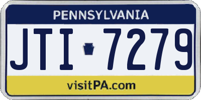 PA license plate JTI7279