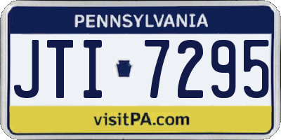 PA license plate JTI7295