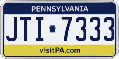 PA license plate JTI7333