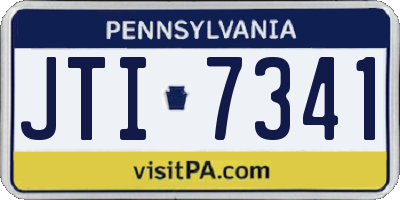 PA license plate JTI7341