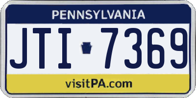PA license plate JTI7369