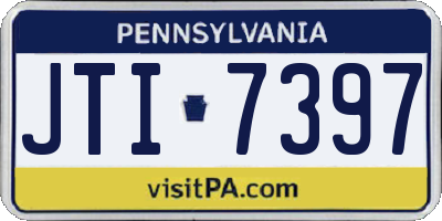PA license plate JTI7397