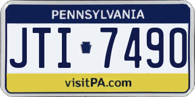 PA license plate JTI7490