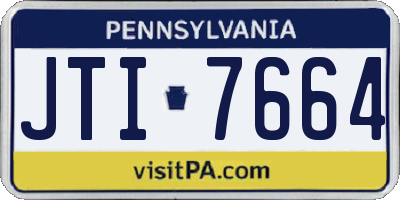 PA license plate JTI7664