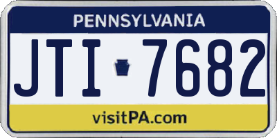 PA license plate JTI7682