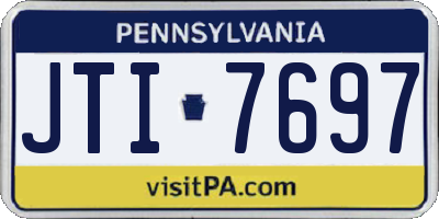 PA license plate JTI7697