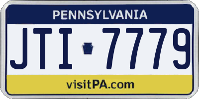 PA license plate JTI7779