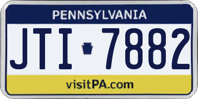 PA license plate JTI7882