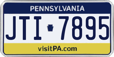 PA license plate JTI7895
