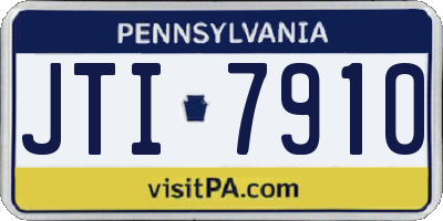 PA license plate JTI7910