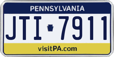 PA license plate JTI7911