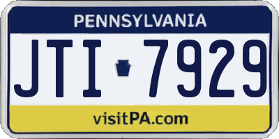 PA license plate JTI7929