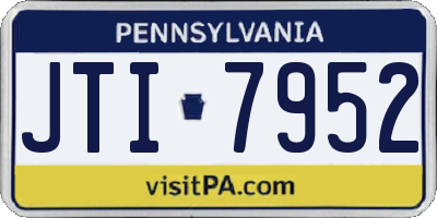 PA license plate JTI7952