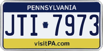 PA license plate JTI7973