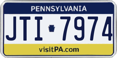 PA license plate JTI7974