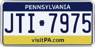 PA license plate JTI7975