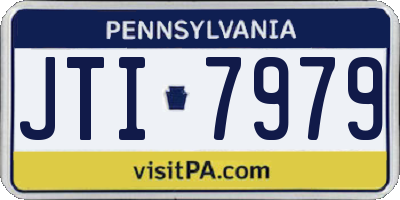 PA license plate JTI7979