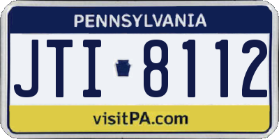 PA license plate JTI8112