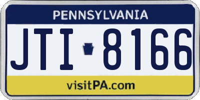 PA license plate JTI8166