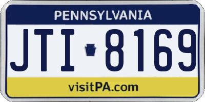 PA license plate JTI8169