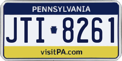 PA license plate JTI8261
