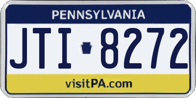 PA license plate JTI8272