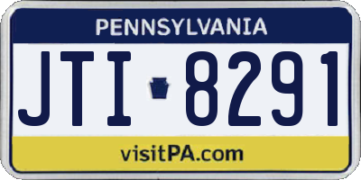 PA license plate JTI8291