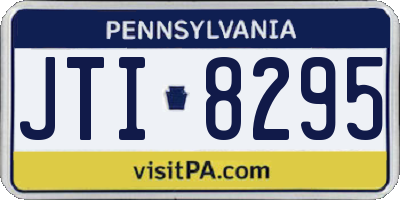 PA license plate JTI8295