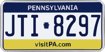 PA license plate JTI8297