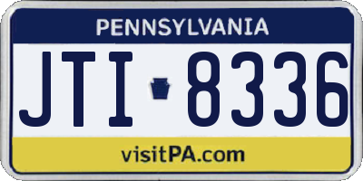PA license plate JTI8336