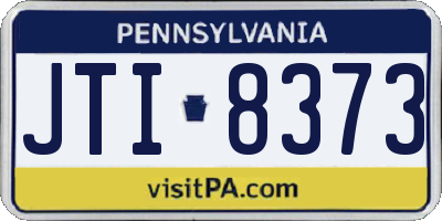 PA license plate JTI8373