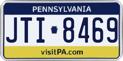 PA license plate JTI8469